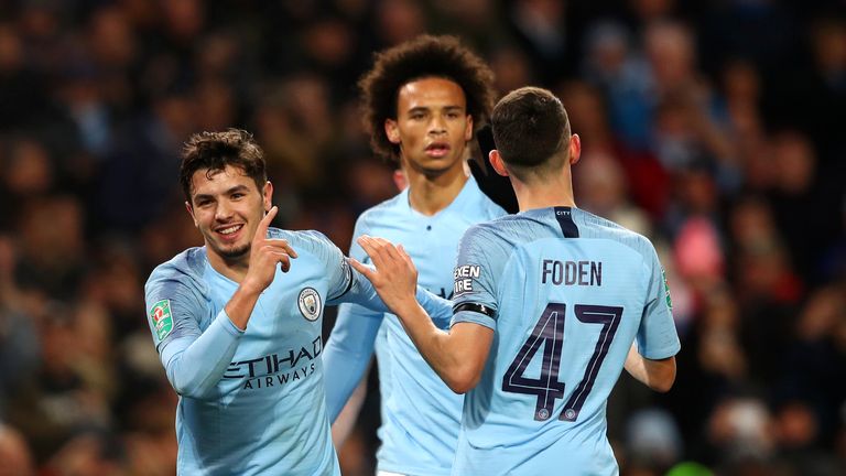  during the Carabao Cup Fourth Round match between Manchester City and Fulham at Etihad Stadium on November 1, 2018 in Manchester, England.