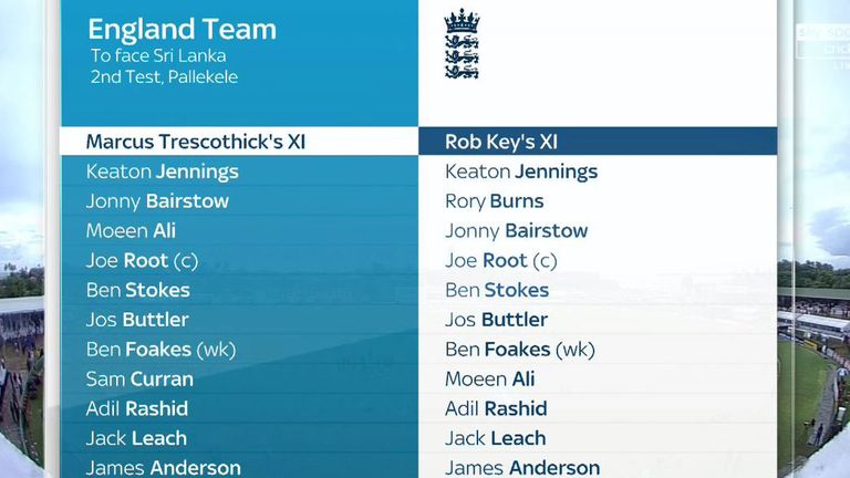 Both Marcus Trescothick and Rob Key would recall Jonny Bairstow for the second Test