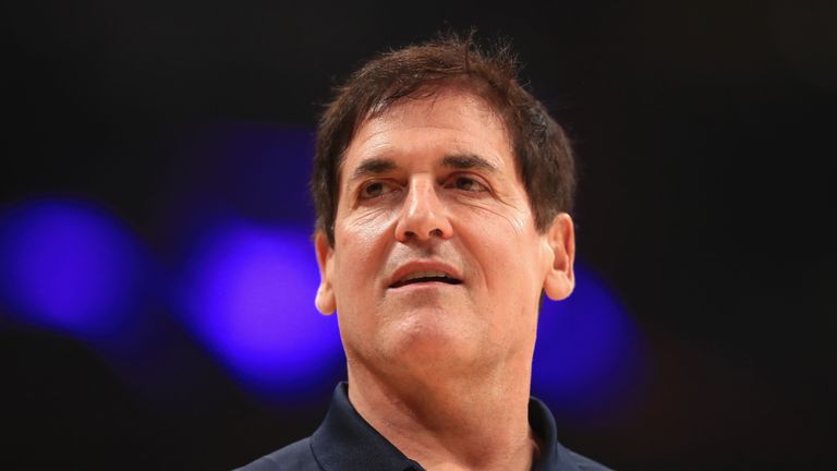 Dallas Mavericks owner Mark Cuban during the game against the Los Angeles Lakers at the Staples Center