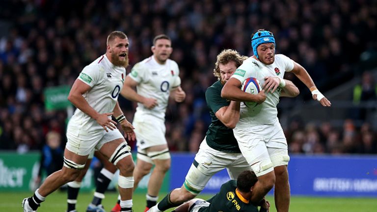 Zach Mercer won his first cap during England's win