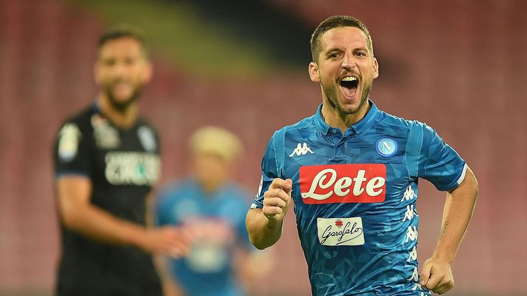 during the Serie A match between SSC Napoli and Empoli at Stadio San Paolo on November 2, 2018 in Naples, Italy.