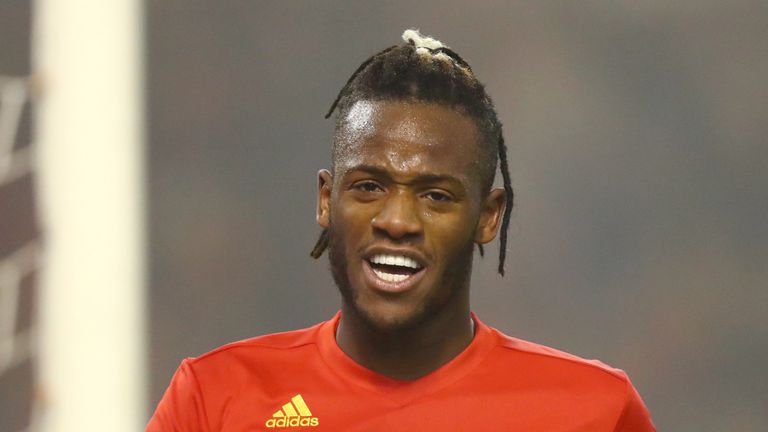 Michy Batshuayi during Belgium's 2-0 UEFA Nations League victory over Iceland