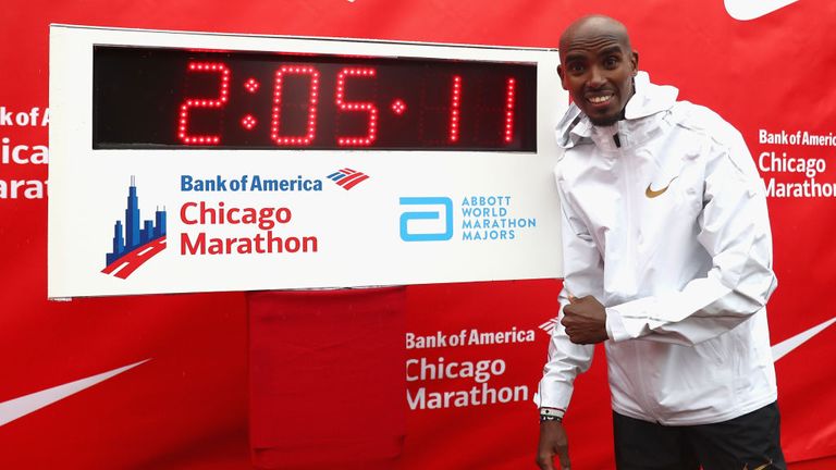 Farah set a European marathon record in Chicago this year