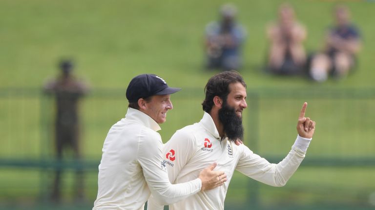 Moeen Ali during Day Five of the Second Test match between Sri Lanka and England at Pallekele Cricket Stadium on November 18, 2018 in Kandy, Sri Lanka.