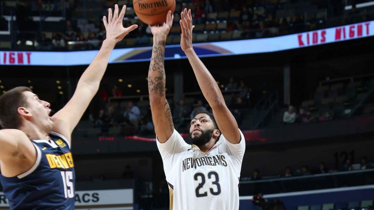 NBA PELICANS VISIT TO NUGGETS