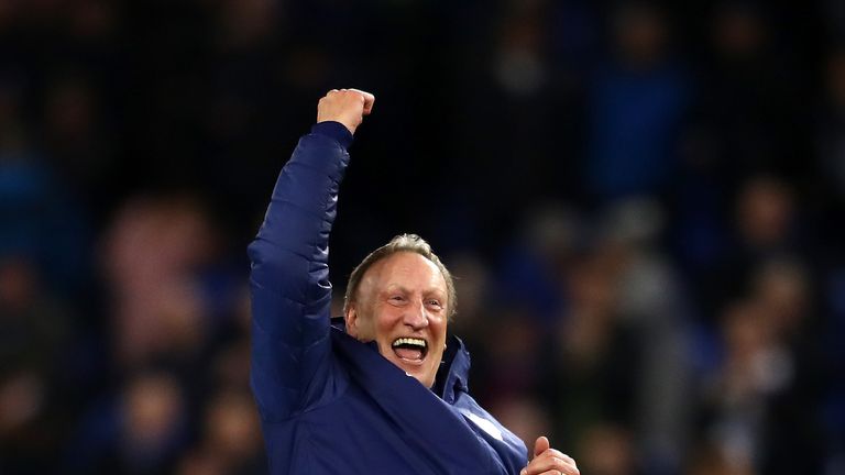 Neil Warnock during the Premier League match between Cardiff City and Wolverhampton Wanderers at Cardiff City Stadium on November 30, 2018 in Cardiff, United Kingdom.