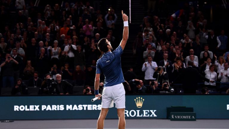 Novak Djokovic will target a record equalling 33rd Masters title in Paris on Sunday
