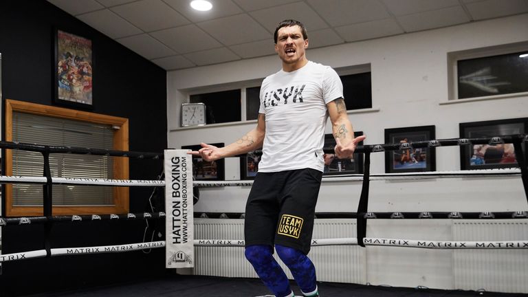 Olexander Usyk will be working out in front of the public from 6.40pm