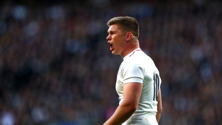 Owen Farrell pictured during the Quilter International match between England and South Africa at Twickenham Stadium on November 3, 2018 in London, United Kingdom.