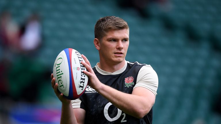 Owen Farrell during the Quilter International match between England and New Zealand at Twickenham Stadium on November 10, 2018 in London, United Kingdom.