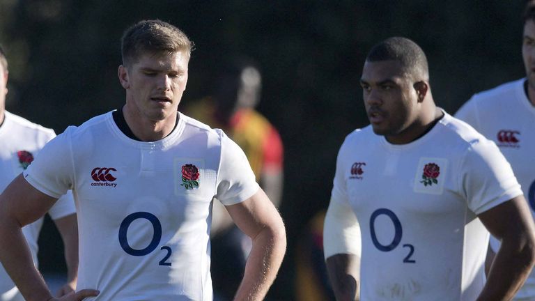 Owen Farrell ( L), and Kyle Sinckler were impressive for England this autumn