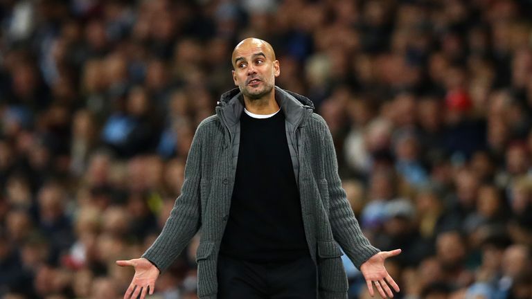  during the Group F match of the UEFA Champions League between Manchester City and FC Shakhtar Donetsk at Etihad Stadium on November 7, 2018 in Manchester, United Kingdom.