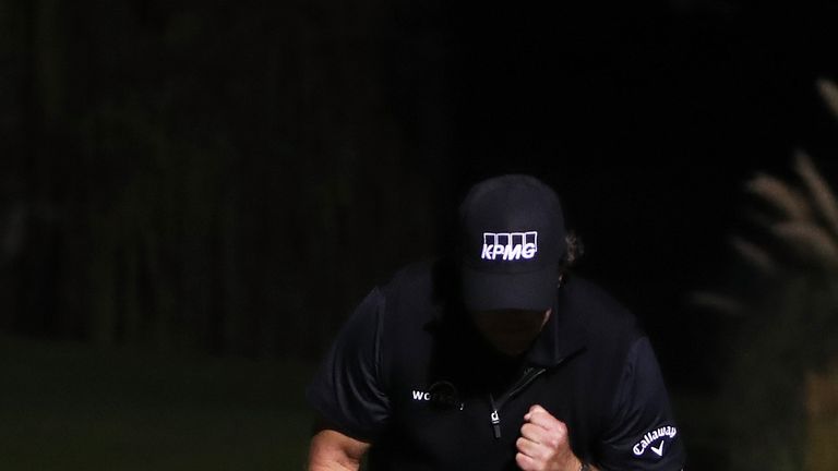 during The Match: Tiger vs Phil at Shadow Creek Golf Course on November 23, 2018 in Las Vegas, Nevada.