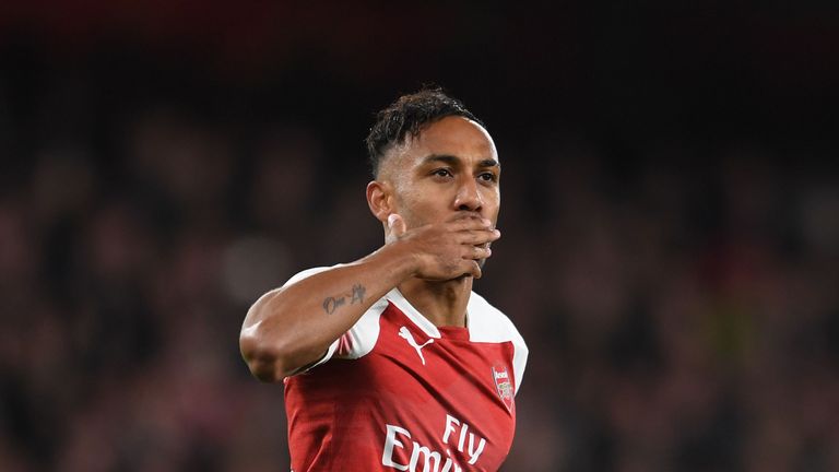  during the Premier League match between Arsenal FC and Leicester City at Emirates Stadium on October 22, 2018 in London, United Kingdom.