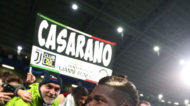 Pogba received a warm welcome at former club Juventus