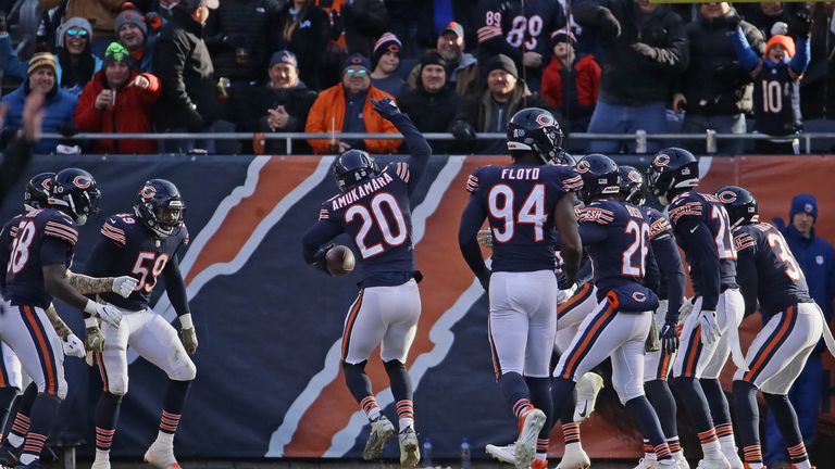 CHICAGO, IL - NOVEMBER 11:    at Soldier Field on November 11, 2018 in Chicago, Illinois. The Bears defeated the Lions 34-22. (Photo by Jonathan Daniel/Getty Images)