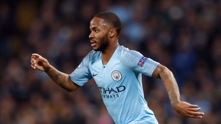 Raheem Sterling in action for Manchester City