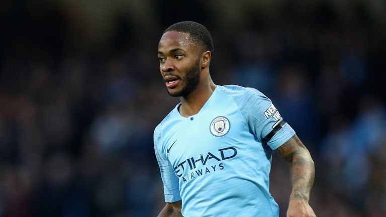 Raheem Sterling during the Premier League match between Manchester City and Southampton FC at Etihad Stadium on November 4, 2018 in Manchester, United Kingdom.