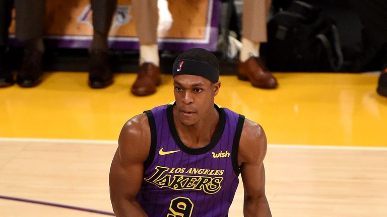 Rajon Rondo injured his hand playing against the Portland Trail Blazers 