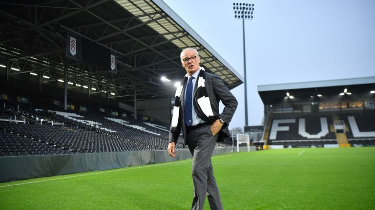 Fulham manager Claudio Ranieri will be in charge for the first time this weekend