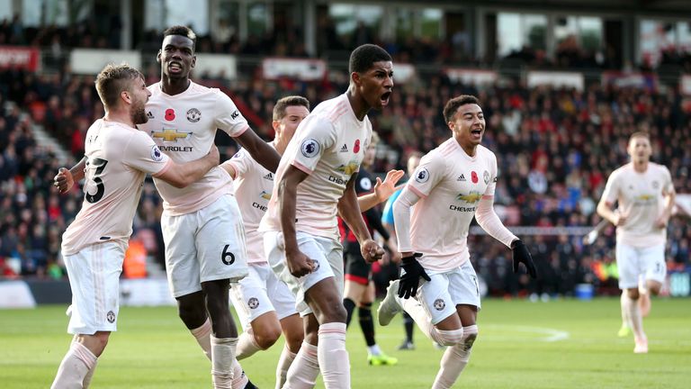  during the Premier League match between AFC Bournemouth and Manchester United at Vitality Stadium on November 3, 2018 in Bournemouth, United Kingdom.
