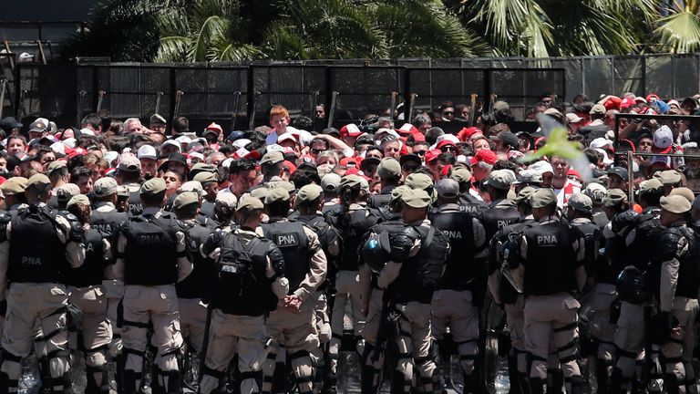 The rescheduled match for Sunday was again postponed