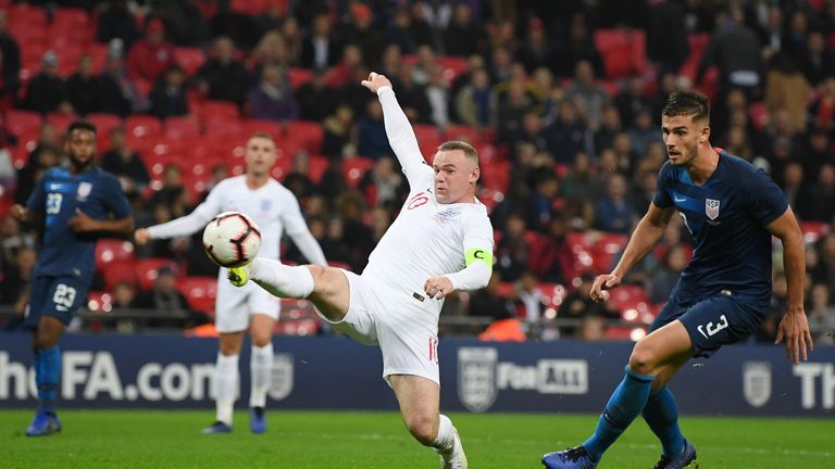 Wayne Rooney during the International Friendly match between England and United States at Wembley Stadium on November 15, 2018 in London, United Kingdom.