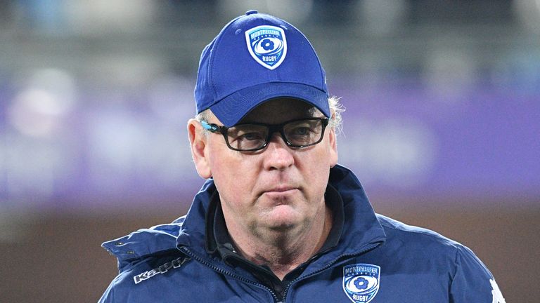 Jake White, pictured in charge of Montpellier in 2017