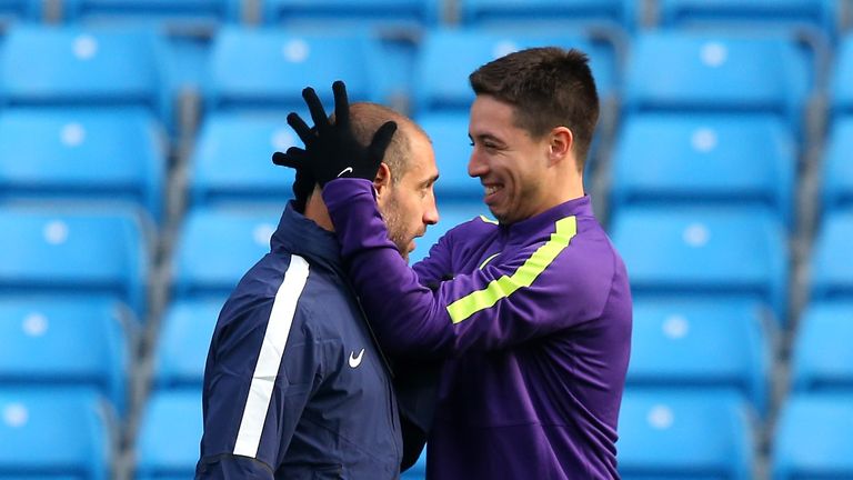 Pablo Zabaleta and Samir Nasri played together at Manchester City