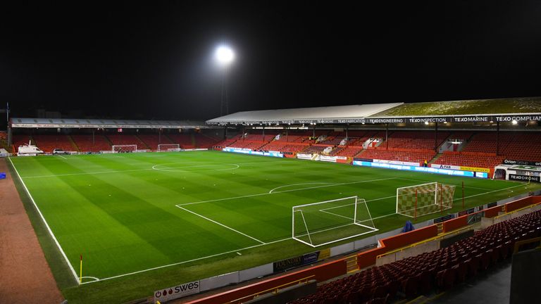 Pittodrie stadium, home of Aberdeen.