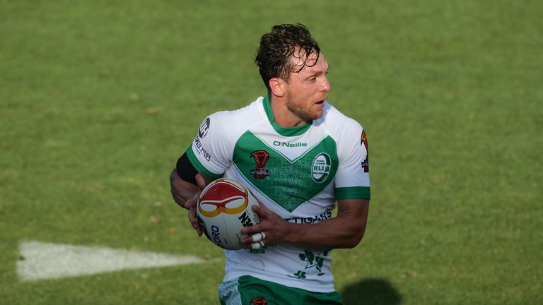 Scott Grix playing for Ireland at rugby league World Cup