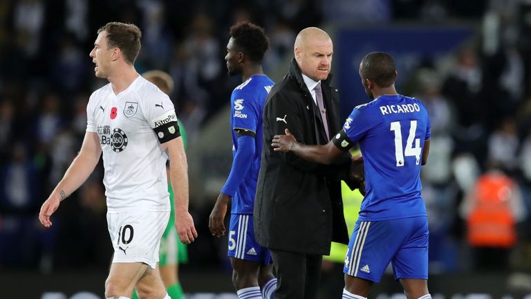  during the Premier League match between Leicester City and Burnley FC at The King Power Stadium on November 10, 2018 in Leicester, United Kingdom.