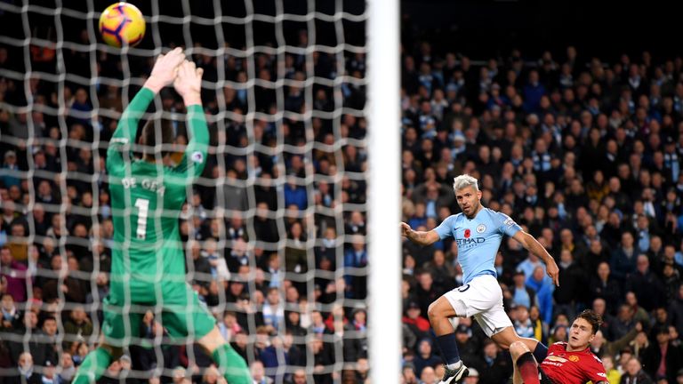 Sergio Aguero scored Manchester City's second goal 