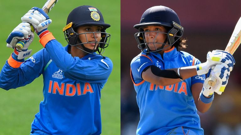 Smriti Mandhana and Harmanpreet Kaur of India