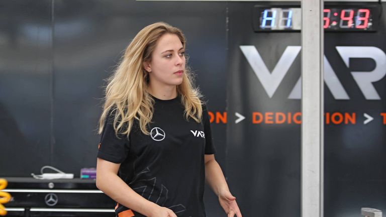 Formula 3 driver Sophia Floersch at the Hockenheimring in October