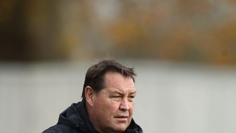 during a New Zealand All Blacks captain's run at [VEUE] on November 9, 2018 in London, England.