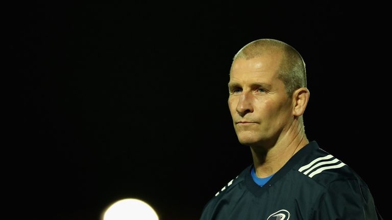Leinster assistant coach Stuart Lancaster during Leinster&#39;s win over Wasps in the Champions Cup 