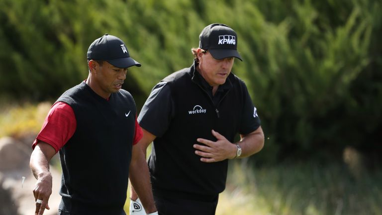 during The Match: Tiger vs Phil at Shadow Creek Golf Course on November 23, 2018 in Las Vegas, Nevada.