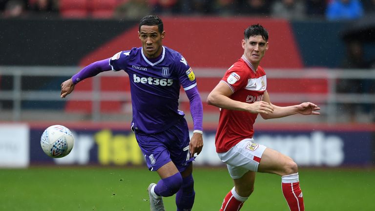 Tom Ince and Callum O'Dowda in action Middlesbrough vs Stoke City