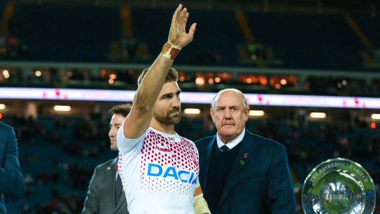 11/11/2018 - Rugby League - England vs New Zealand, Third Test - Elland Road, Leeds, England - England's Tommy Makinson wins player of the series.