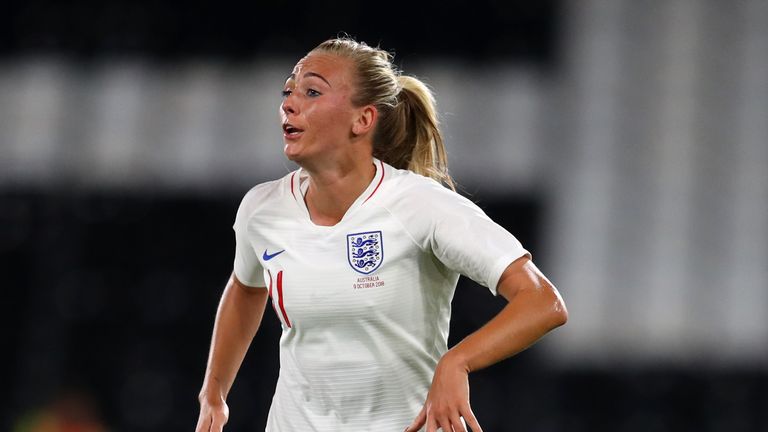 Toni Duggan during the international friendly between England Women and Australia Women at Craven Cottage on October 9, 2018