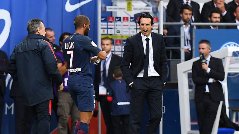 Lucas Moura, Unai Emery