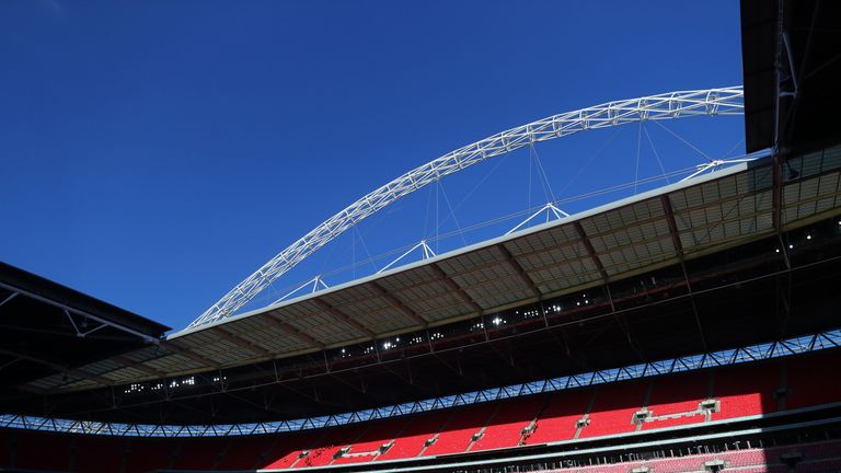 General view inside Wembley Stadium ahead of the UEFA Nations League, Group A4 match between England and Croatia