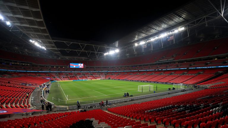 General view of Wembley Stadium before the international friendly between England and USA