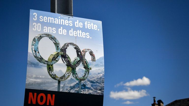 Citizens of Valais protested against hosting the 2026 Olympics