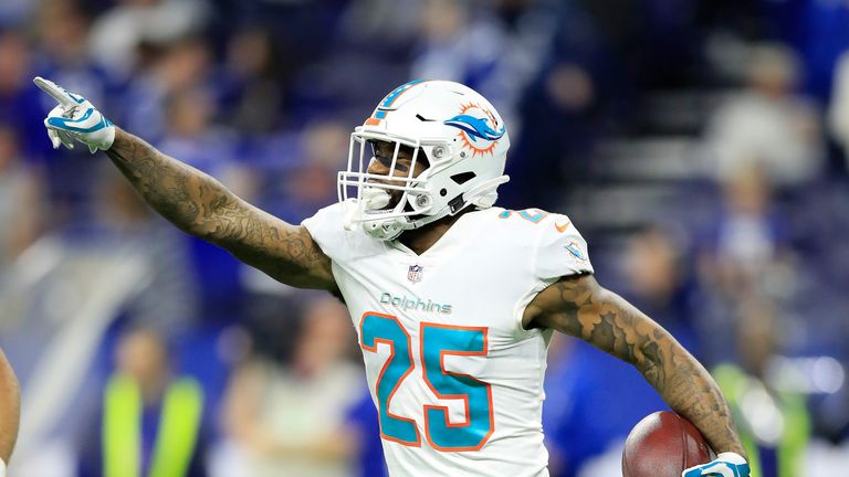of the Indianapolis Colts against the Miami Dolphins at Lucas Oil Stadium on November 25, 2018 in Indianapolis, Indiana.
