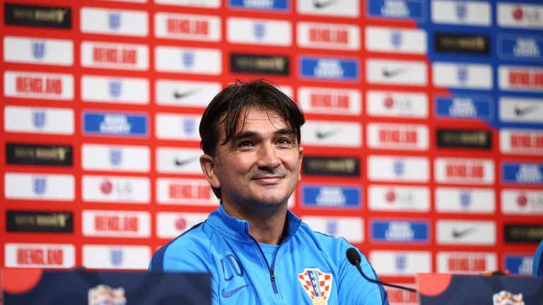 Croatia manager Zlatko Dalic during the press conference at Wembley Stadium, London