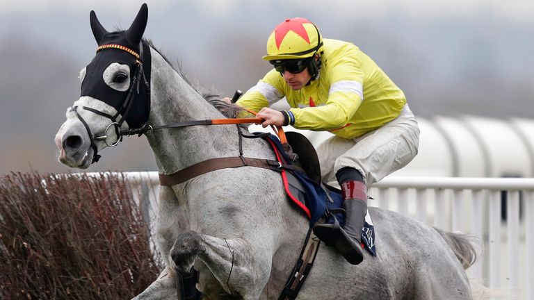 Politologue ridden and Sam Twiston-Davies on their way to winning the Christy 1965 Chase