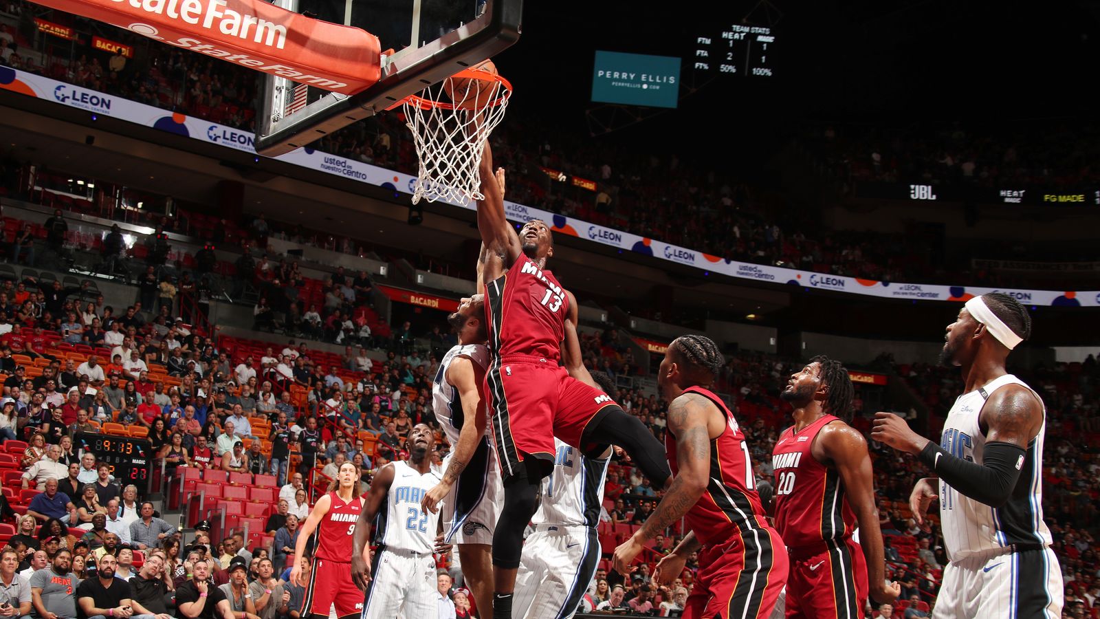 Bam Adebayo follows up towering block with put-back slam in Miami Heat ...