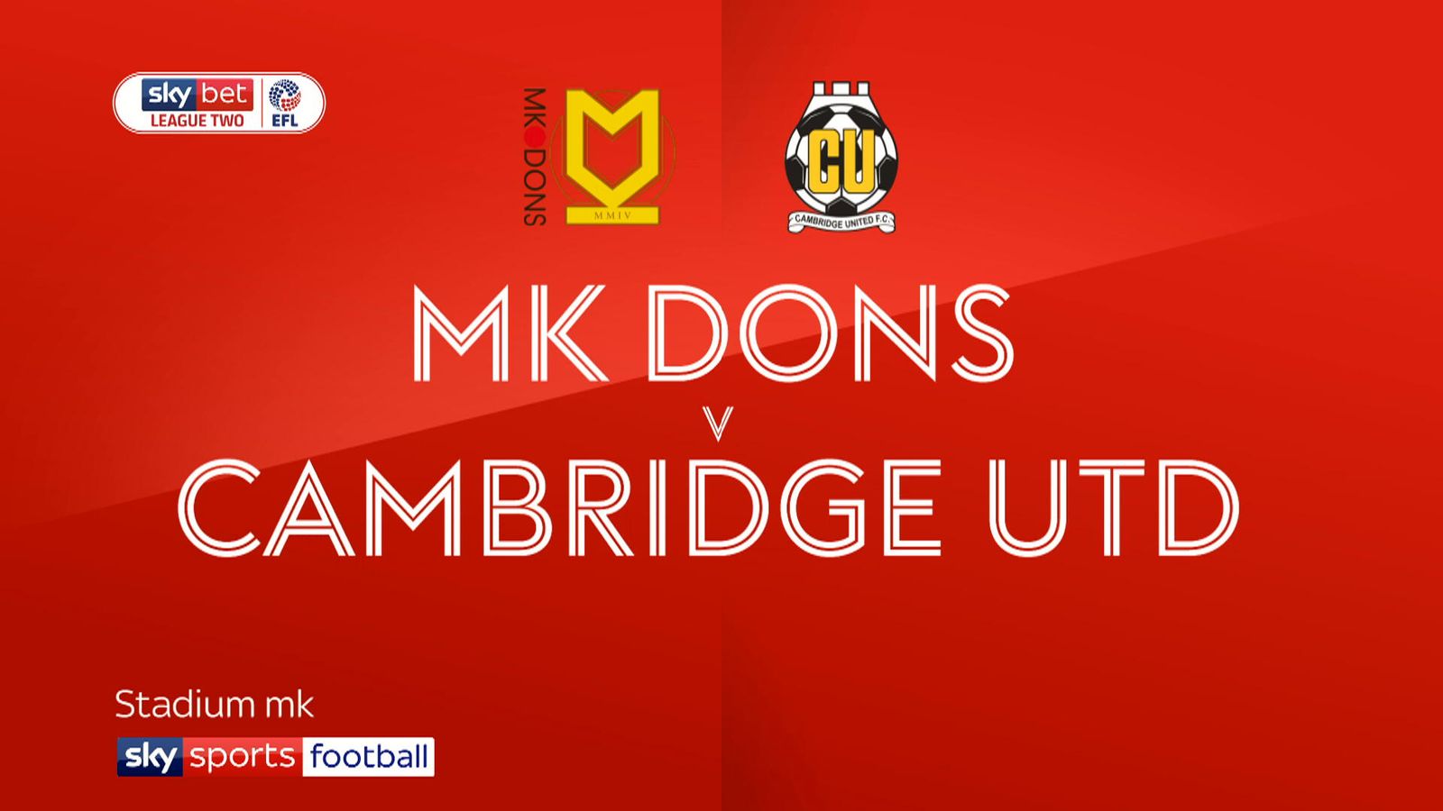 MK Dons vs Cambridge preview Football News Sky Sports